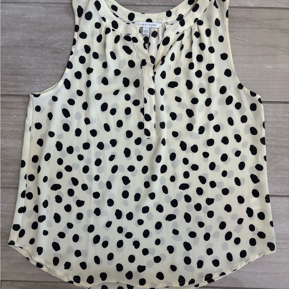 41 Hawthorn Cream and Black Polka Dot Blouse